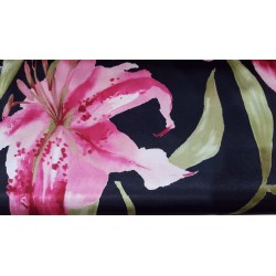 Large lilly on satin 