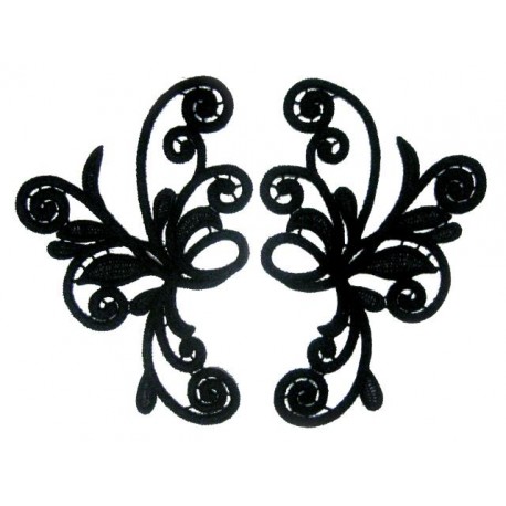 Gipiura Mystic motif pair BLACK